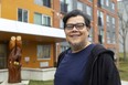 Colombian immigrant Javier Castro says he and his family are "very lucky" to land a new home at 122 Base Line Rd. W., a 61-unit affordable housing building constructed as part of London's rapid housing initiative.  (Mike Hensen/The London Free Press)