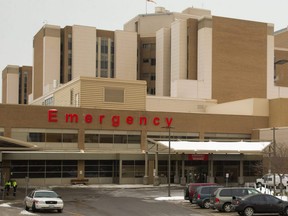 Emergency entrance at Victoria Hospital in London. (Free Press file photo)