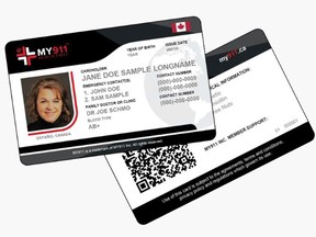 Mock image of the MY911 card. -  Supplied