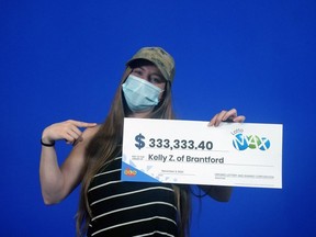 Kelly Zdriluk of Brantford won a prize worth $333,333.40 in the Oct. 7 Lotto Max draw. (Submitted)
