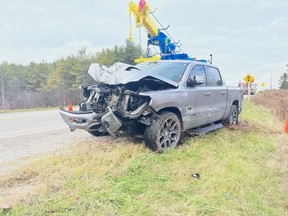 A Londoner who suffered serious injuries following a single-vehicle crash on Highbury Avenue in Central Elgin has been charged by Elgin OPP with careless driving. (OPP photo)