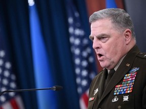 Gen. Mark Milley, chairman of the U.S. Joint Chiefs of Staff, speaks at a news conference at the Pentagon in Washington, D.C., on Nov. 16, 2022. (Photo by MANDEL NGAN/AFP via Getty Images)