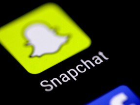 The Snapchat logo is seen here in this Postmedia file photo.