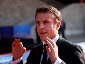 French President Emmanuel Macron arrives for the EU-Western Balkans summit in Tirana, Albania, December 6, 2022. (REUTERS/Florion Goga/File Photo)