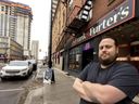 David Roth, owner of Frank and Furter's restaurant and bar, says the new towers going up nearby are great because they will bring more people to downtown London. Photograph taken on Thursday December 29, 2022.  (Mike Hensen/The London Free Press)