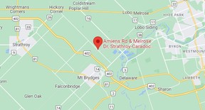 Google Maps: Red icon denotes the intersection of Amiens Road and Melrose Drive.