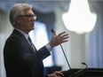 Jim Carr, Prime Minister Justin Trudeau's special representative for the Prairies, speaks to the Calgary Chamber of Commerce in Calgary, Alta., Tuesday, Jan. 14, 2020.THE CANADIAN PRESS/Jeff McIntosh