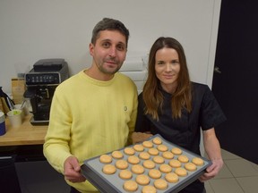 Six months after leaving Ukraine, Mykola and Iryna Bilovol have opened U.Cake, a Ukrainian dessert shop at 5-380 Albert St. in Strathroy. Photograph taken on Thursday, Jan. 12, 2023. (Calvi Leon/The London Free Press)