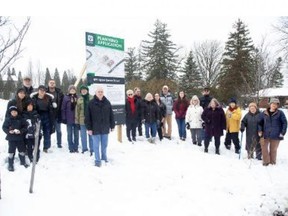 Neighbouring residents are opposed to the idea of 10 townhouses being built on a plot of land at 489 Upper Queen St. (Derek Ruttan/The London Free Press)