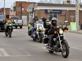 Bikers roll into Port Dover for a previous Friday the 13th gathering.