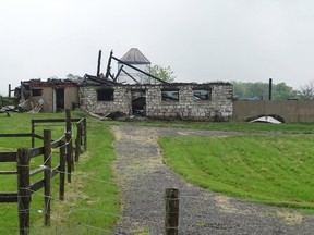 A fire June 5, 2019, destroyed a barn at the Colton Fun Farm on Jerseyville Road near Brantford. Postmedia file photo