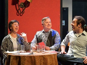 Andrea Avila, David Pasquino and Sam Didi star in London Community Players' production of Natalie Meisner's Speed Dating for Sperm Donors, opening at the Palace Theatre Thursday and continuing until Jan. 29.