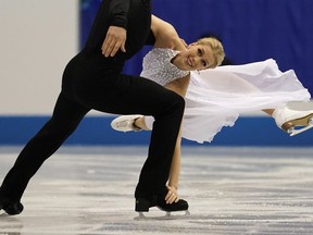Canada's Kaitlyn Weaver and Andrew Poje perform their ice dance free dance during the ISU World Team Trophy Figure Skating competition Friday, April 12, 2019, in Fukuoka, southwestern Japan. Skate Canada has rewritten its policy that specifies ice dance and pairs team must comprise a man and a woman.