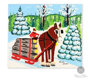 Nova Scotian Julie Leblanc is putting two Maud Lewis works up for auction Saturday at Miller and Miller Auctions in New Hamburg, the same auction house that sold another Lewis painting for a record $350,000 last May. The paintings by the celebrated Nova Scotia folk artist are expected to earn $60,000 each at auction. (Miller and Miller Auction)