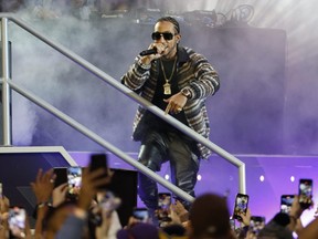 Ludacris performs during halftime of the NFC Wild Card playoff game between the New York Giants and the Minnesota Vikings at U.S. Bank Stadium on January 15, 2023 in Minneapolis, Minnesota. (Photo by David Berding/Getty Images)