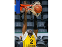 Cameron Lard of the London Lightning delivers a powerful slam dunk during their National Basketball League of Canada game against the Windsor Express at Budweiser Gardens in London on Sunday February 12, 2023. The Lightning won the game, 108-104. Derek Ruttan/The London Free Press