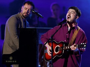 Mumford & Sons perform during the 2023 MusiCares Persons of the Year Gala, honouring Berry Gordy and Smokey Robinson, in Los Angeles on Feb. 3, 2023. REUTERS/Mario Anzuoni