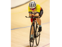 Teenage London cyclist Nora Linton trains on her bike at the Forest City Velodrome. Mike Hensen/The London Free Press