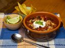 This Mexican-style  chicken and black bean soup makes a great starter or a satisfying main dish alongside a salad, Jill Wilcox says. (Derek Ruttan/The London Free Press)