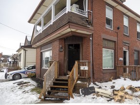 The London Fire Department was investigating a blaze at 1040 Trafalgar St. on Sunday Feb. 5, 2023. No one was injured. Mike Hensen/The London Free Press