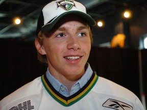 A fresh-faced Patrick Kane, 17, was all smiles at a press conference introducing him as a member of the London Knights on Aug. 28, 2006.