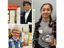 More than 200 students from across the London region participated in the Thames Valley Science and Engineering Fair this weekend. Clockwise from top left are participants Aditya Nandwani; Layla Sawan and Lachlan Howard. (Jennifer Bieman/The London Free Press)