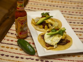 This steak tostada is a tasty breakfast for two –  and a great way to use up leftover steak, Jill Wilcox says. (Derek Ruttan/The London Free Press)