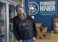 Dave Reed, co-owner of Forked River Brewing Co. in London, says a 6.3 per cent increase in the federal excise tax that kicks in April 1 is another blow for craft breweries that are grappling with increased costs for shipping, transportation, packaging, ingredients and staff. Photo taken on Thursday, March 9, 2023. (Derek Ruttan/The London Free Press)