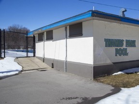 Thames Park Pool in London, Ont. on Wednesday March 15, 2023. (Derek Ruttan/The London Free Press)