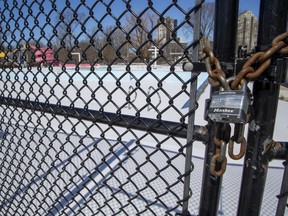 The Thames Park Pool in London was closed last summer for repairs, but now city staff are recommending it be decommissioned because of structural damage. Photo taken on Wednesday, March 15, 2023. (Derek Ruttan/The London Free Press)