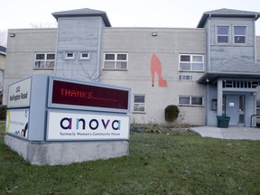 Anova women's shelter in London is shown in this Free Press file photo