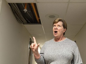 Sue Cann is among the tenants at Chelsey Park, a London seniors apartment complex, who are demanding upgrades and repairs from its owners. (Mike Hensen/The London Free Press)