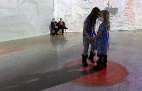 Monet's imagination begins with an image of a famous painting by Monet