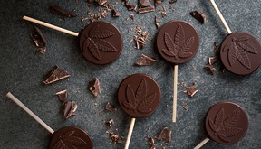 Cannabis infused chocolate THC lollipops for medical and recreational consumption. (Getty Images)