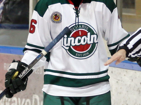 A St. Marys Lincolns player is shown in this Postmedia file photo