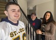 Jack Hildenbrand of Belmont, and his parents, Bob and Dione Hildenbrand, are marking 18 years since Jack's lifesaving heart transplant in 2005. Born with a  defective heart, he received a new one when he was just 36 days old. (Mike Hensen/The London Free Press)