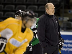 Mark Hunter is shown on the ice for a London Knights practice in this Free Press file photo