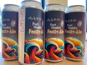 Summer stock patrons at Port Stanley Festival Theatre will be greeted with a beer of their own this year. Festiv-Ale is a blonde beer brewed by Caps Off of St. Thomas. (Caps Off photo)