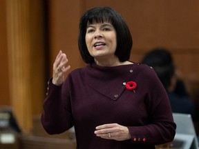 Official Languages Minister Ginette Petitpas Taylor rises during Question Period, in Ottawa, Thursday, Nov. 3, 2022.