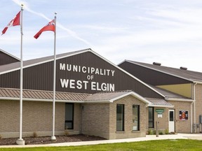 The West Elgin municipal building in Rodney. Photograph taken on Monday, May 8, 2023. 
(Mike Hensen/The London Free Press)