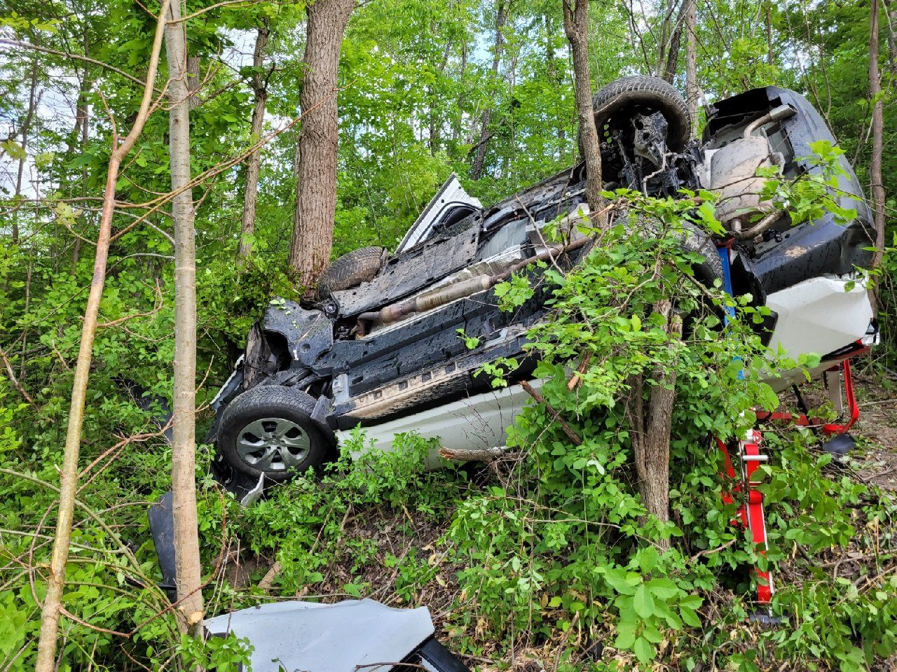Person extracted from vehicle after crash southwest of London London