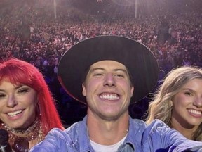 Mitch Marner and fiancee Stephanie LaChance had a night to remember at Shania Twain's show at Toronto's Budweiser Stage Friday night.