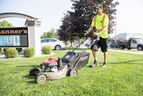 Konnor Godau works at his job as a landscaper for Kimmick Landscaping in London on Friday August 4, 2023. (Derek Ruttan/The London Free Press)