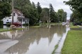 Victoria Street is flooded in Glencoe