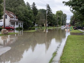 Victoria Street is flooded in Glencoe