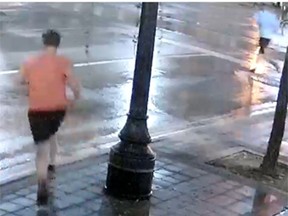A photo of two suspects police believe were involved in a fatal assault of a downtown Owen Sound business owner on the evening of Aug. 17, 2023. (Owen Sound police photo)