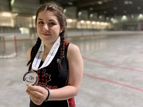 Stratford's Makayla Soper, 16, was part of the Canadian team that won bronze in the girls' division at the 2023 Junior Roller Derby World Cup in France.