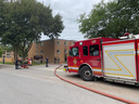 London firefighters rescued three dogs from an apartment building at 96 King Edward Ave. where an adjacent unit was on fire on Sunday Sept. 10, 2023. (London Fire Department)