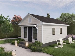 Rendering of a backyard home