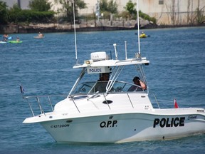 An OPP vessel patrols the St. Clair River in this Sarnia Observer file photo.